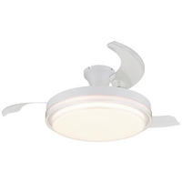 GLOBO LED-Deckenventilator weiß Opal klar H/D: ca. 27,5x106,6 cm max. 40 W BELIZ - klar/weiß (106,60/27,50cm) - GLOBO
