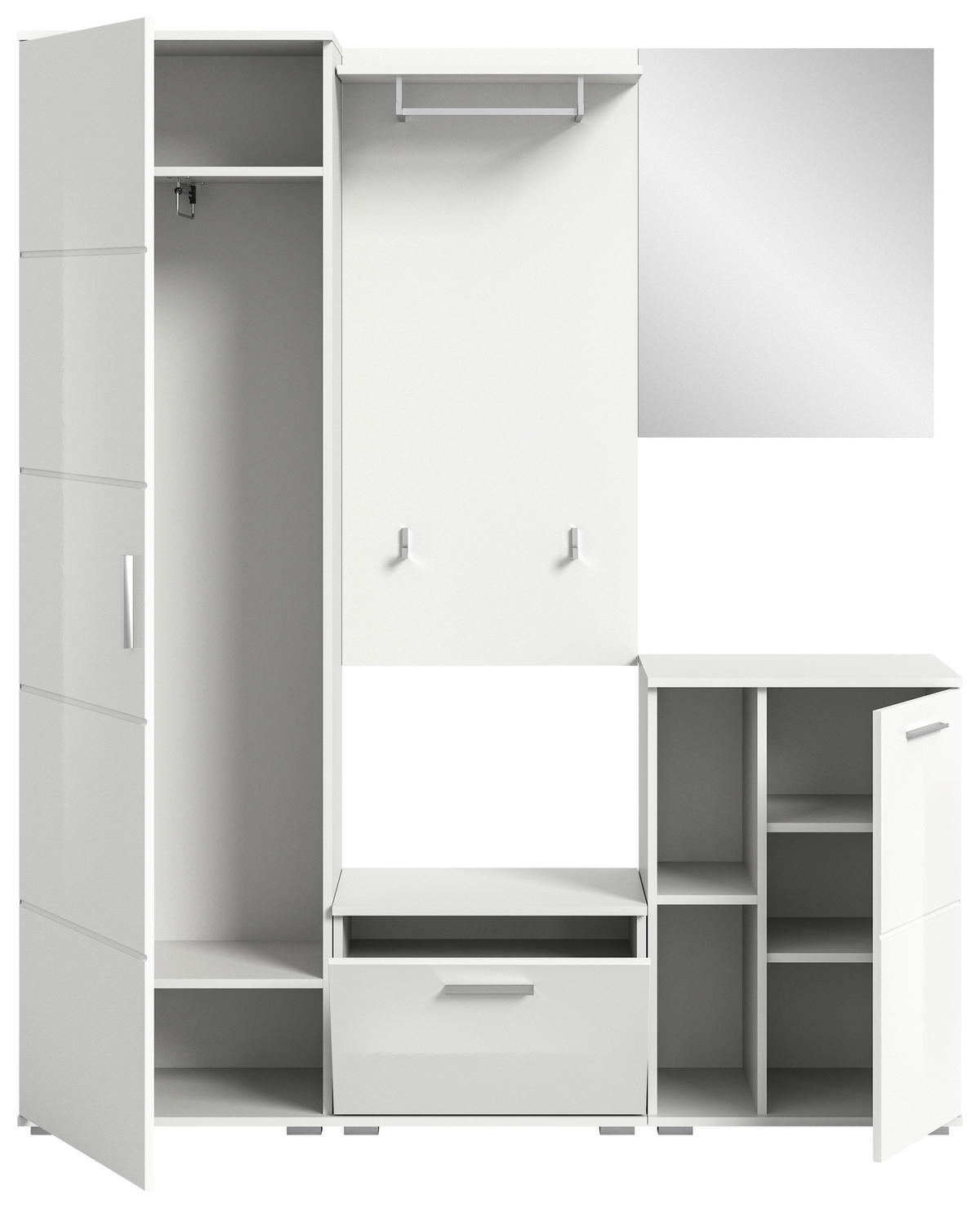 Garderobe PREGO B/H/T: ca. 165x191x37 cm PREGO - (165,00/191,00/37,00cm) - xonox.home