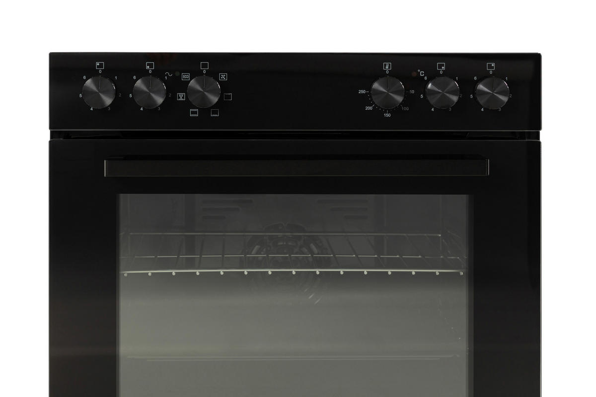 Mican Einbauherdset HSU73S schwarz Edelstahl B/H/T: ca. 59,5x59,5x57,5 cm HSU73S - schwarz (59,50/59,50/57,50cm) - Mican