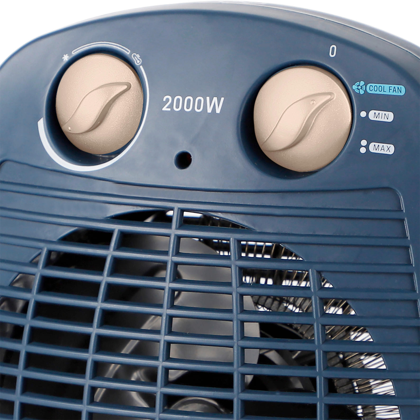 Thumbnail - Heizlüfter blau Kunststoff B/H/L: ca. 13,4x26,5x22 cm ca. 2000 W