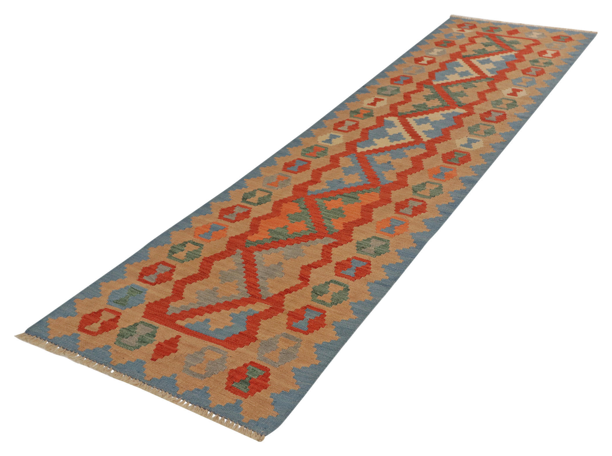 PersaTepp Teppich Kelim Gashgai rot B/H/L: ca. 77x1x288 cm Kelim Gashgai - beige/rot (288,00/77,00/1,00cm) - PersaTepp