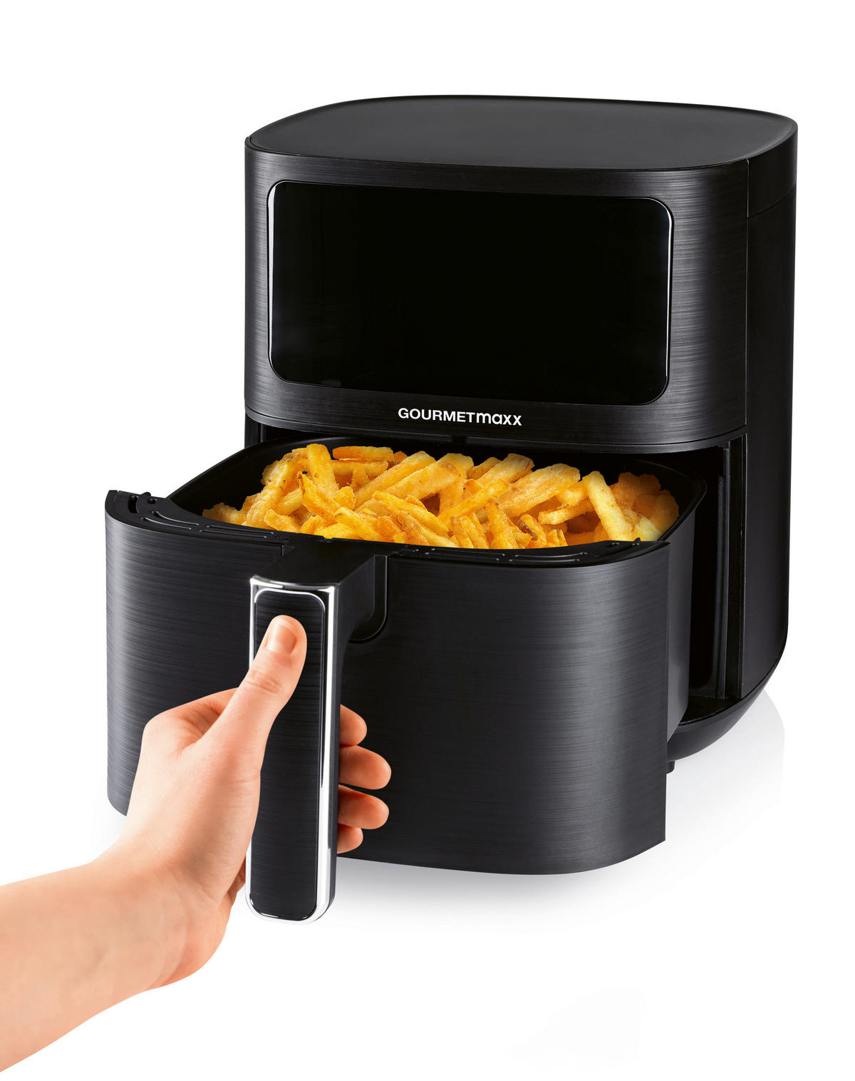 GOURMETmaxx Heißluftfritteuse Heißluftfritteuse - schwarz (36,00/26,00/29,50cm) - GOURMETmaxx
