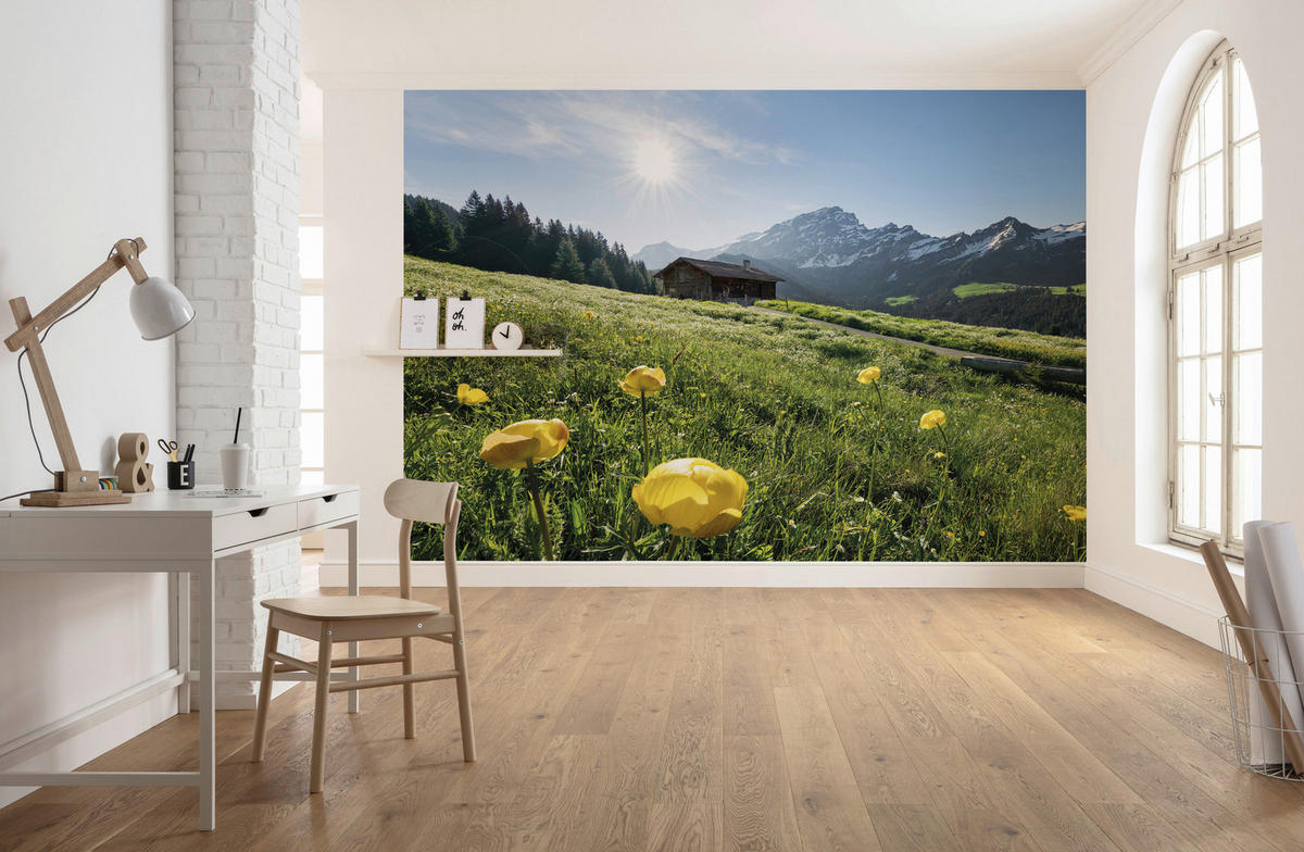 Komar Fototapete Alpenglück B/L: ca. 400x280 cm Alpenglück - (400,00/280,00cm) - Komar
