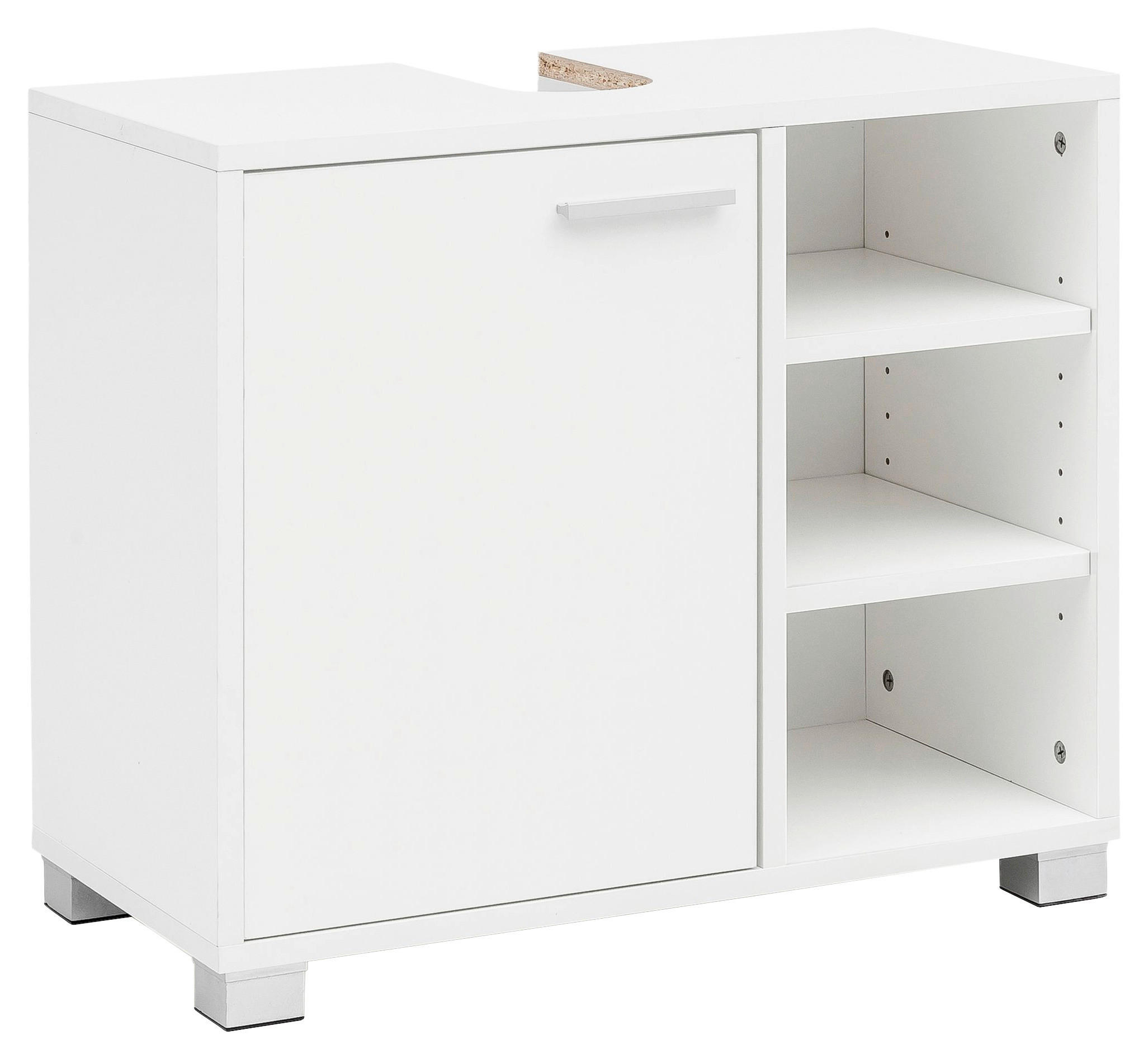 Waschbeckenunterschrank weiß B/H/T: ca. 32x55x60 cm Waschbeckenunterschrank - weiß (32,00/55,00/60,00cm) - Wohnling