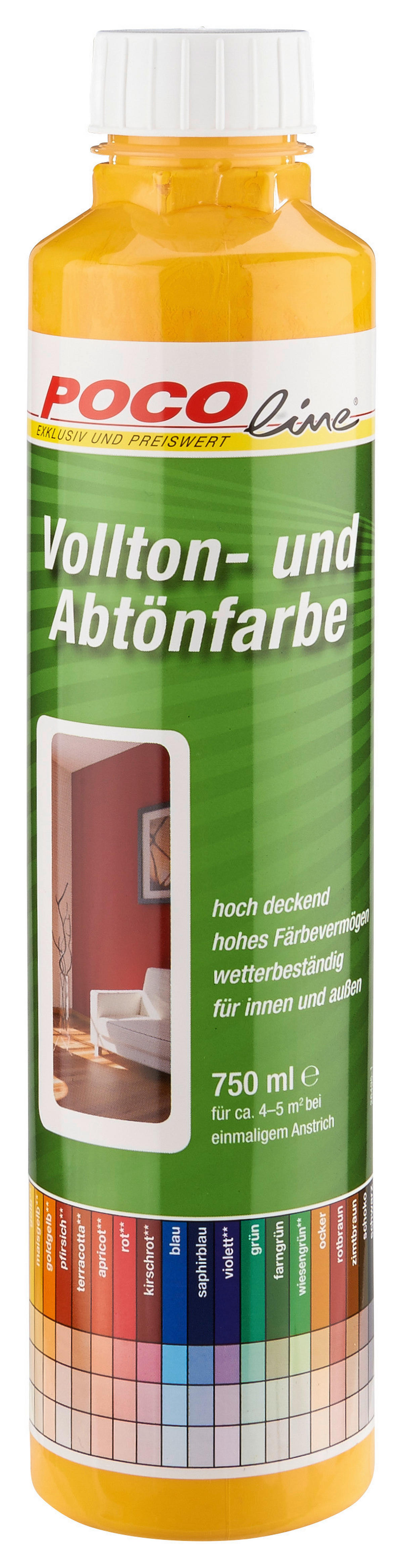 POCOline Vollton- und Abtönfarbe mais ca. 0,75 l Voll+Abtönfarbe 750ml mais - mais (750ml) - POCOline