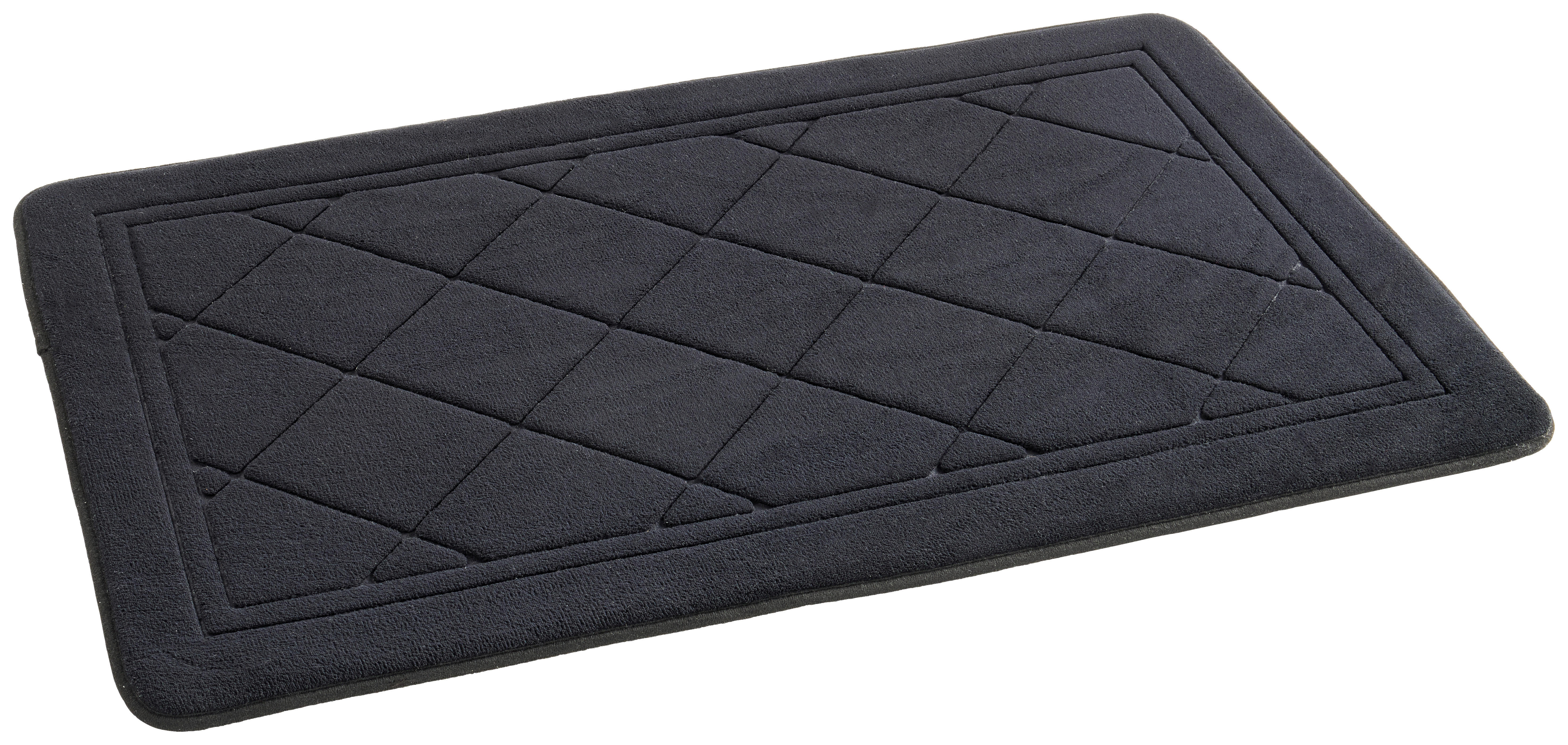 Badematte Badematte_Karo 60x100cm schwarz - schwarz (60,00/100,00cm) - POCOline