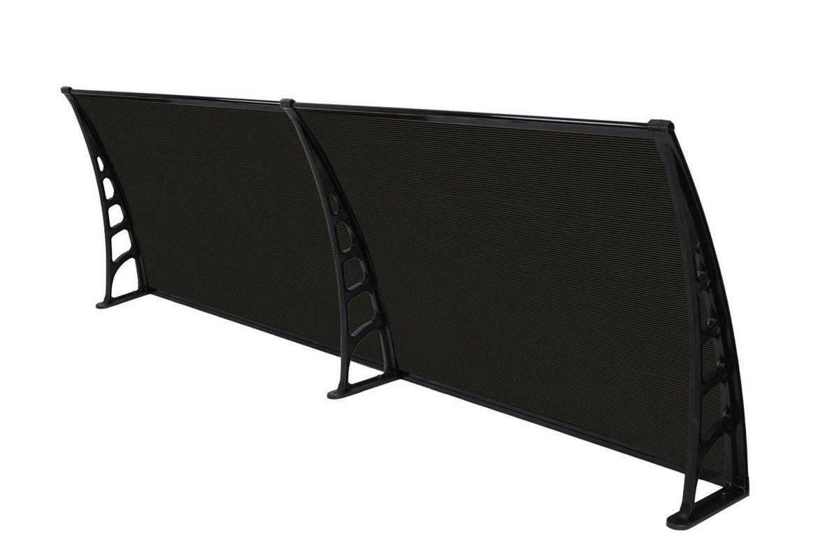 Burtas Vordach Vordach Crocus schwarz B/H/L: ca. 240x23x80 cm Crocus - schwarz (80,00/240,00/23,00cm) - Burtas Vordach