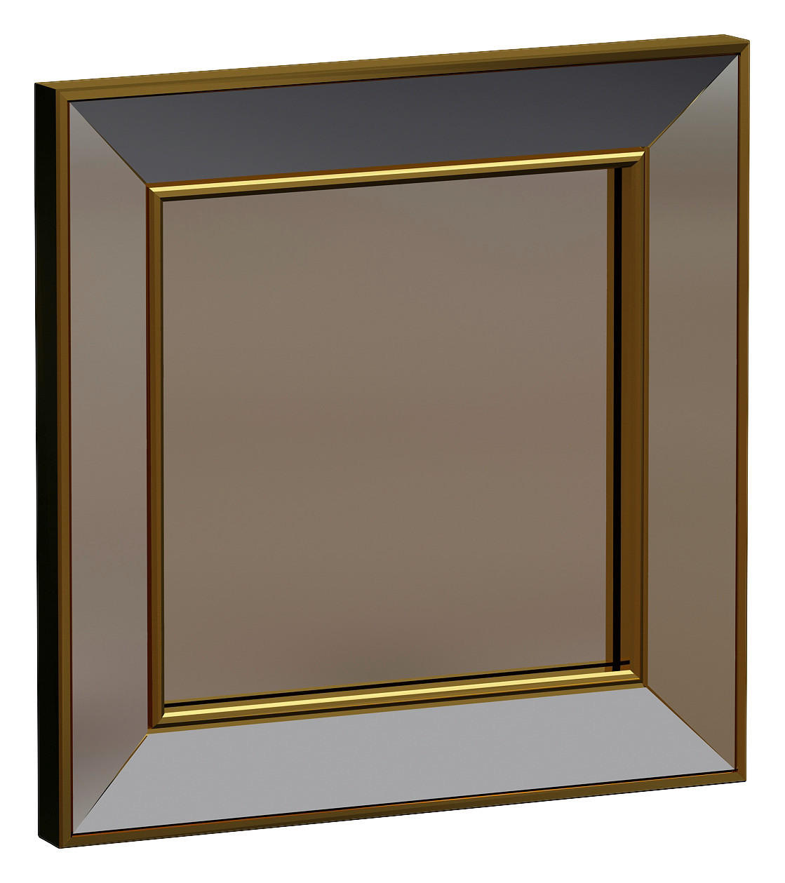 Wandspiegel Martin gold Optik B/H/T: ca. 40x40x3,5 cm Martin - gold (40,00/40,00/3,50cm) - moebel17
