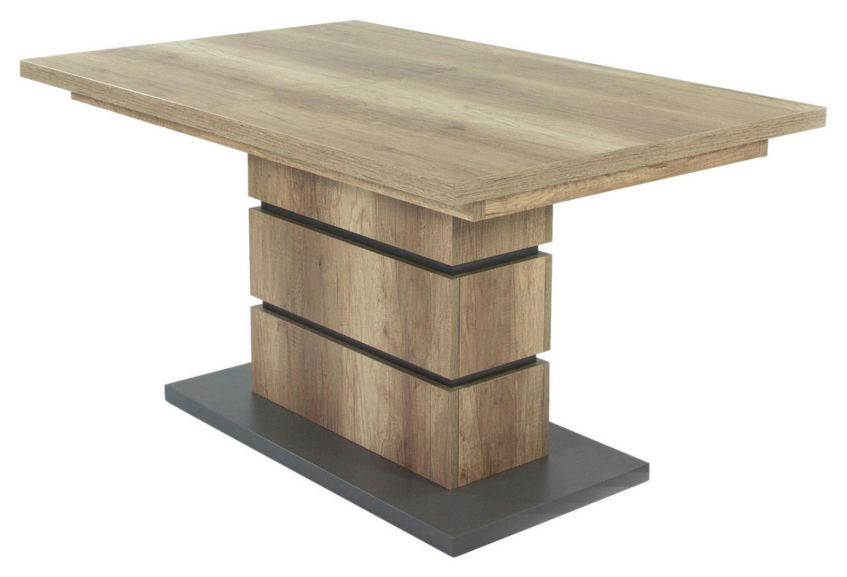 Tisch BEA Eiche Artisan Nachbildung anthrazit B/H/T: ca. 140x75x86 cm BEA - Eiche/anthrazit (140,00/75,00/86,00cm) - byLIVING