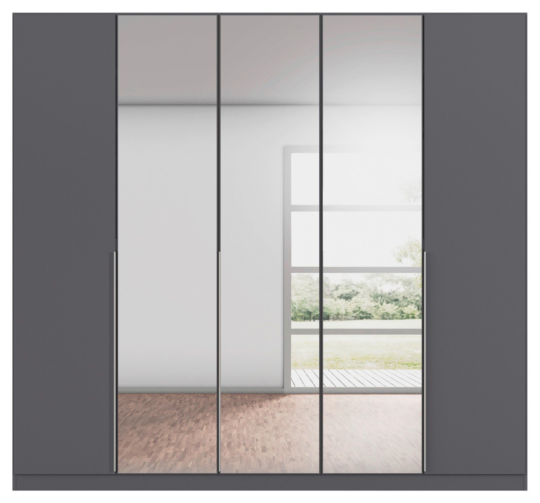 Kleiderschrank Alabama grau B/H/T: ca. 225x210x54 cm Alabama - Alu/grau (225,00/210,00/54,00cm)