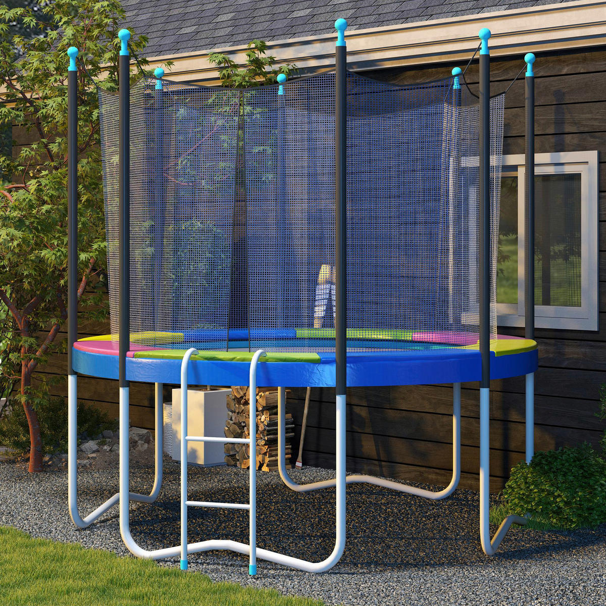 SPORTNOW Trampolin-Zubehör bunt B/H/L: ca. 305x305x30 cm Trampolinzubehör - bunt (30,00/305,00/305,00cm) - SPORTNOW