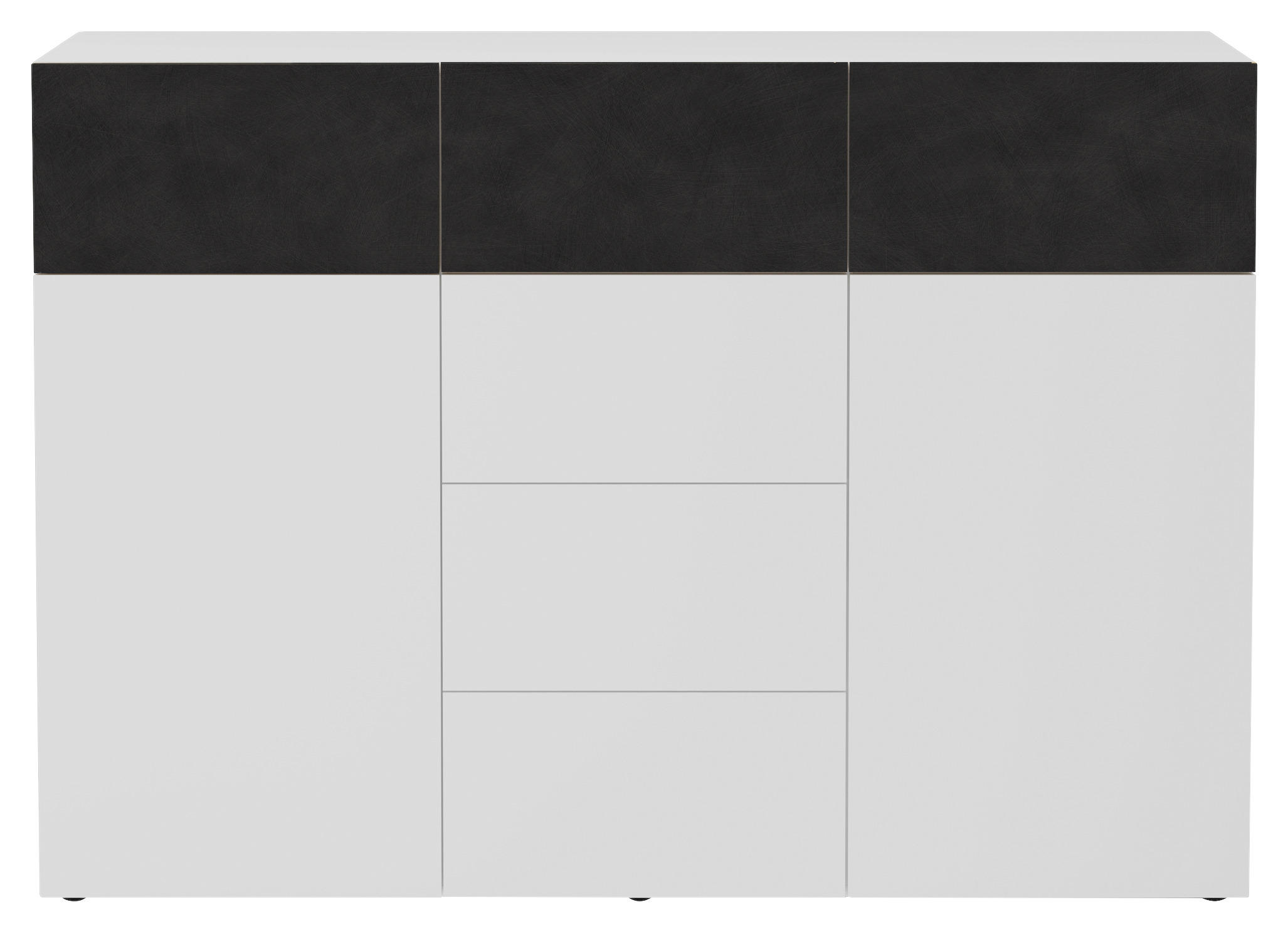 Sideboard  Weiß Matera Nachbildung B/h/t: Ca. 163x115x42 Cm Belm_sideboard 528-004 - weiß (163,00/115,00/42,00cm)