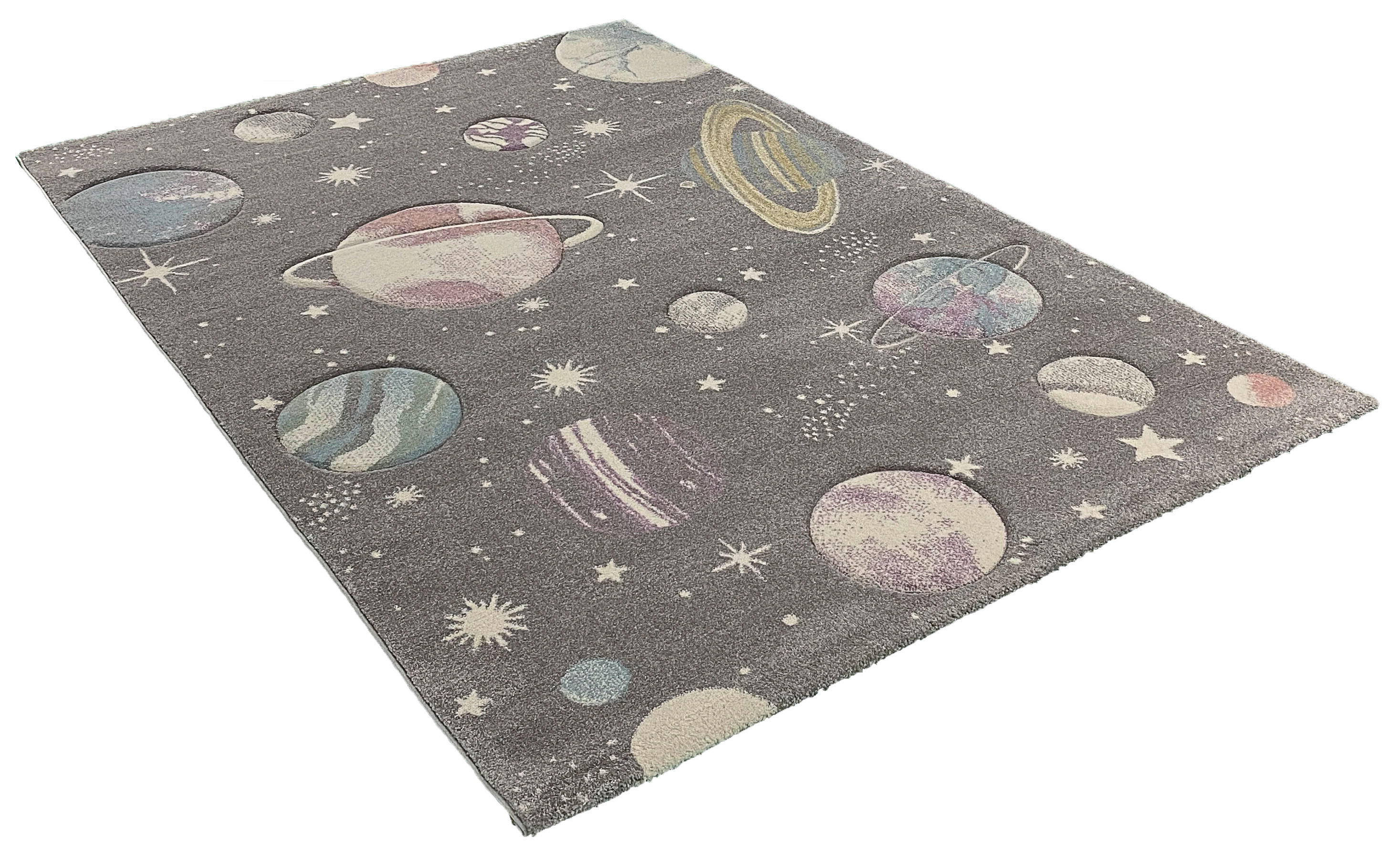 Merinos Teppich Pastel Kids grau B/L: ca. 80x150 cm Pastel Kids - grau (80,00/150,00cm) - Merinos