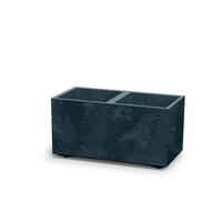 Prosperplast Blumentopf mit Rollen Sierra Case anthrazit Kunststoff B/H/L: ca. 29x29x58 cm Sierra Case - anthrazit (58,00/29,00/29,00cm) - Prosperplast