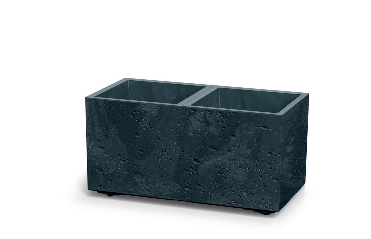 Prosperplast Blumentopf mit Rollen Sierra Case anthrazit Kunststoff B/H/L: ca. 29x29x58 cm Sierra Case - anthrazit (58,00/29,00/29,00cm) - Prosperplast