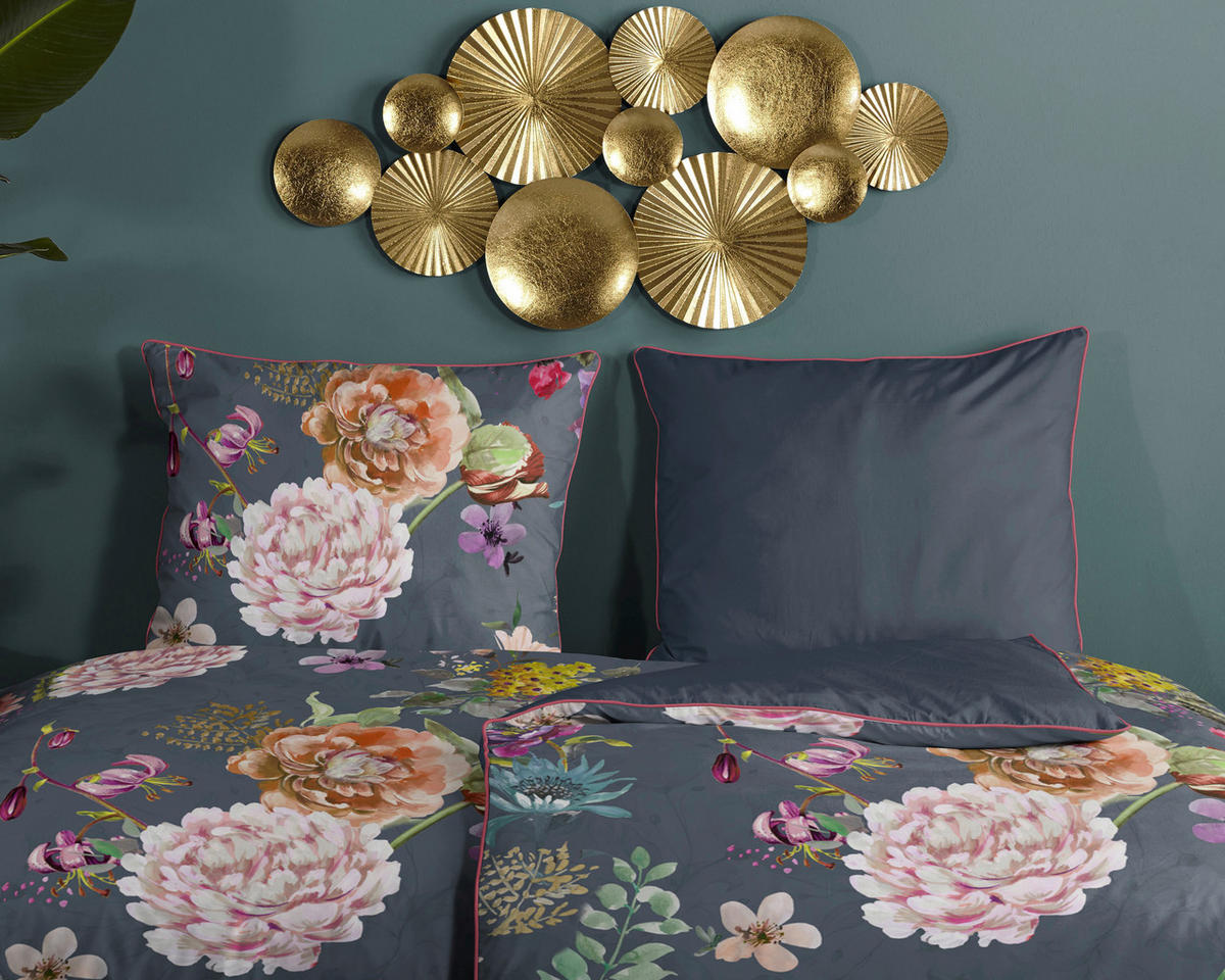 Baumwoll Bettwäsche Parma Satin Parma - anthrazit (135,00/200,00cm) - Descanso