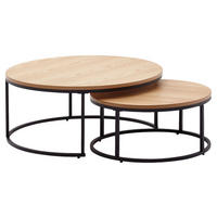 Couchtisch 2er-Set. braun B/H/T: ca. 80x36x80 cm 2er-Set. - braun (80,00/36,00/80,00cm) - Wohnling