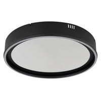 GLOBO Deckenleuchte klar Opal schwarz Glas Aluminium Kunststoff H/D: ca. 8,5x51,5 cm 1 Brennstellen Mirrora - klar/schwarz (51,50/8,50cm) - GLOBO