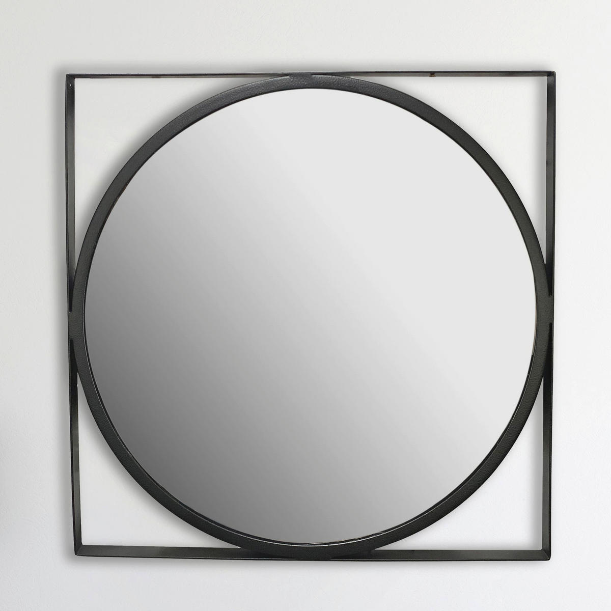 Wandspiegel schwarz Metall T/D: ca. 2,5x54 cm Wandspiegel - schwarz (54,00cm) - Wohnling
