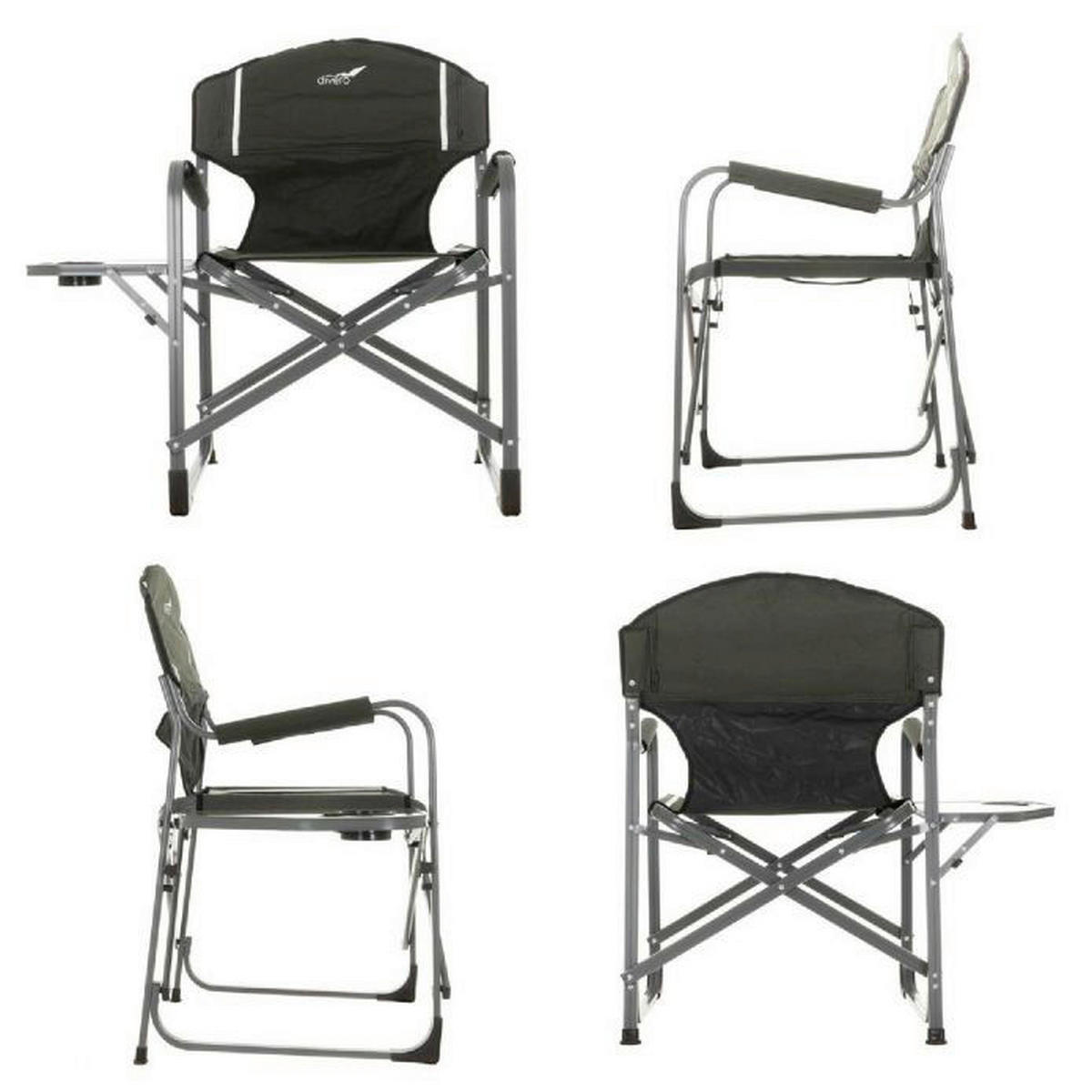 VCM Campingstuhl 4er Set grün Aluminium B/H/T: ca. 51x87x59 cm 4er Set - grün (51,00/87,00/59,00cm) - VCM
