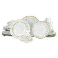 CreaTable Kombiservice Emilia weiß Porzellan 30 tlg. Emilia - weiß/creme - CreaTable