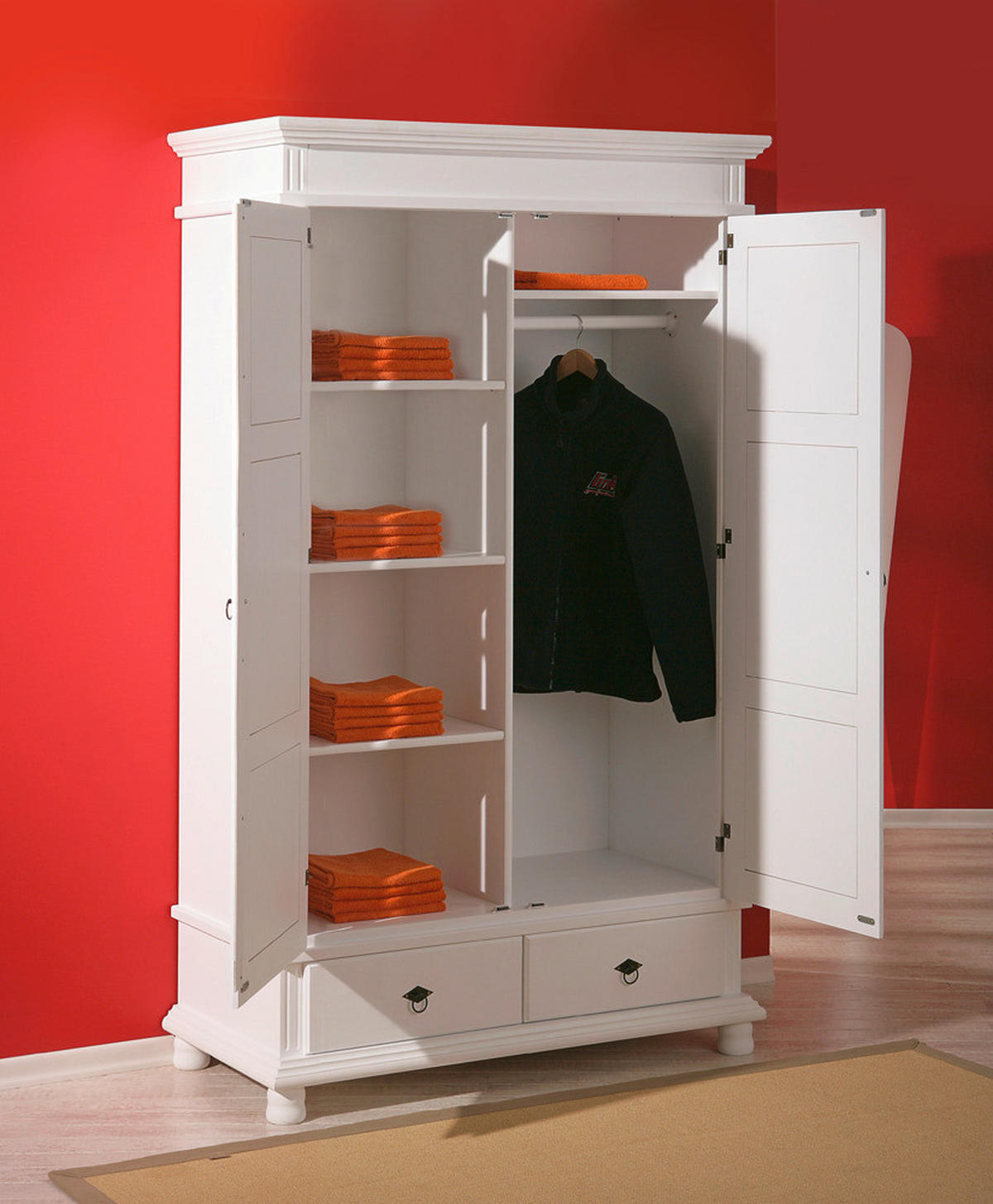 Kleiderschrank Danz weiß B/H/T: ca. 116x199x57 cm Danz - weiß (116,00/199,00/57,00cm) - Inter Link