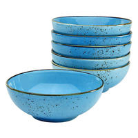 CreaTable Schalen-Set NATURE COLLECTION blau Steinzeug D: ca. 16,5 cm NATURE COLLECTION - blau (16,50cm) - CreaTable