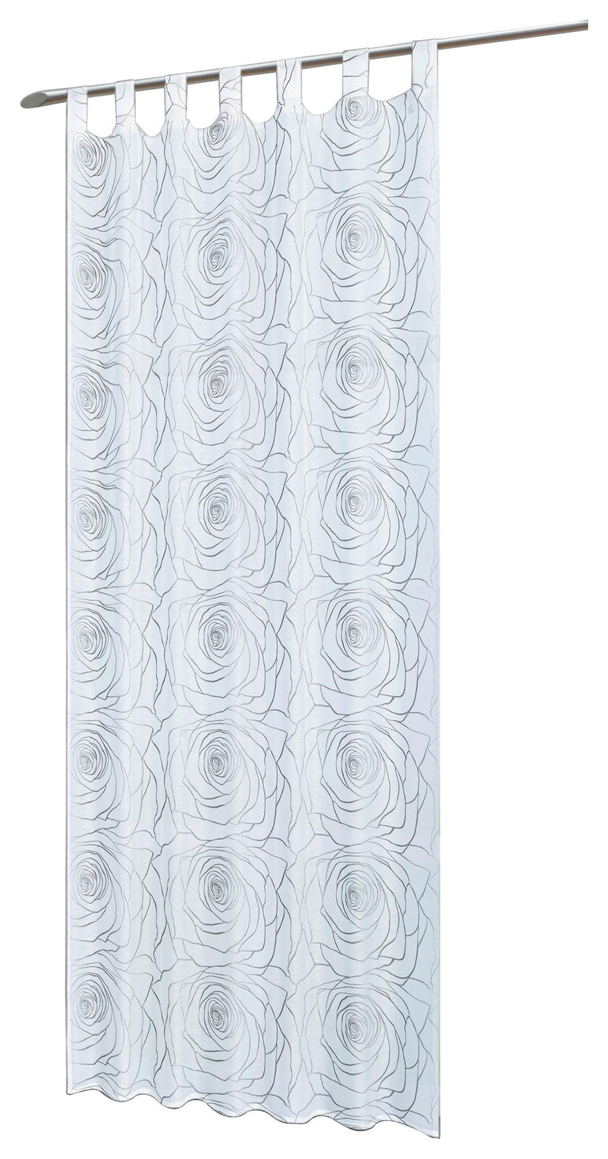 Kombivorhang Fame weiß B/L: ca. 135x245 cm Fame - weiß/silber (135,00/245,00cm) - silver edition