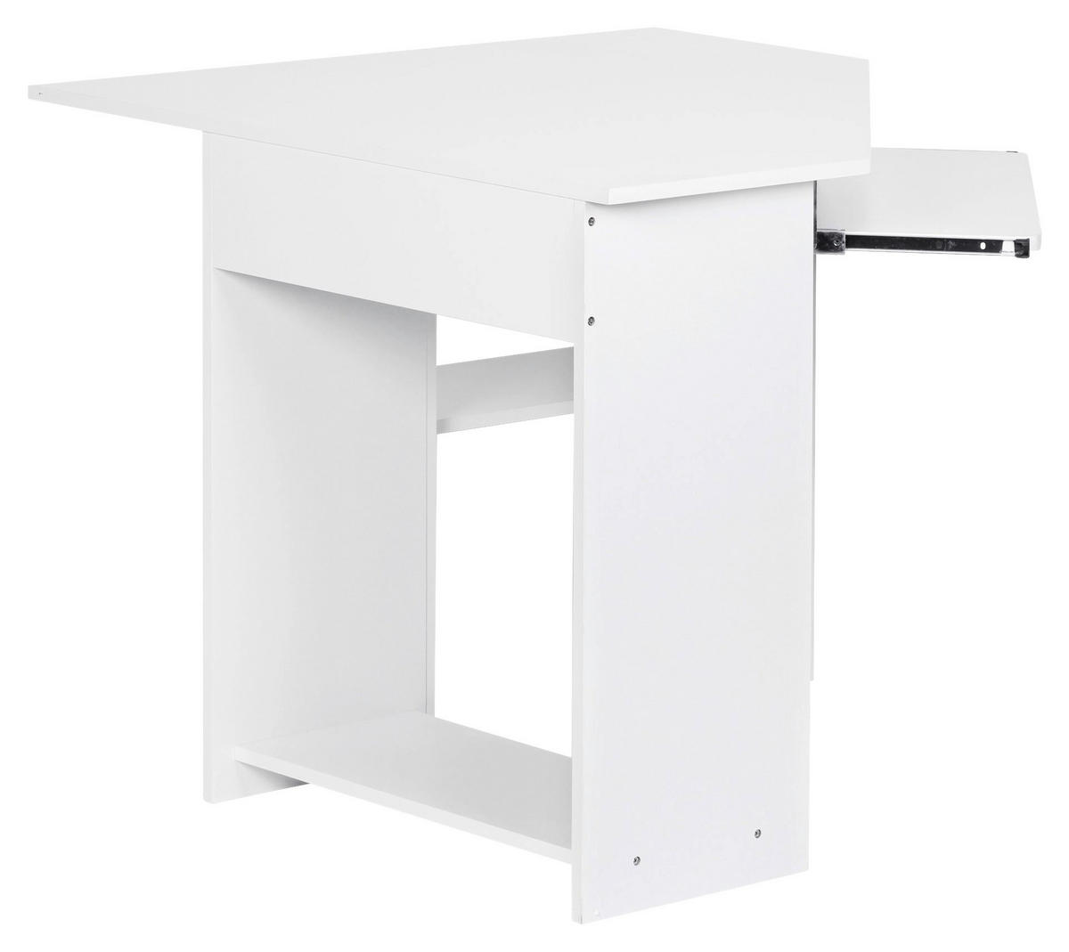 Eckschreibtisch weiß matt B/H/T: ca. 127x73x88,5 cm Eckschreibtisch - weiß (127,00/73,00/88,50cm) - Wohnling