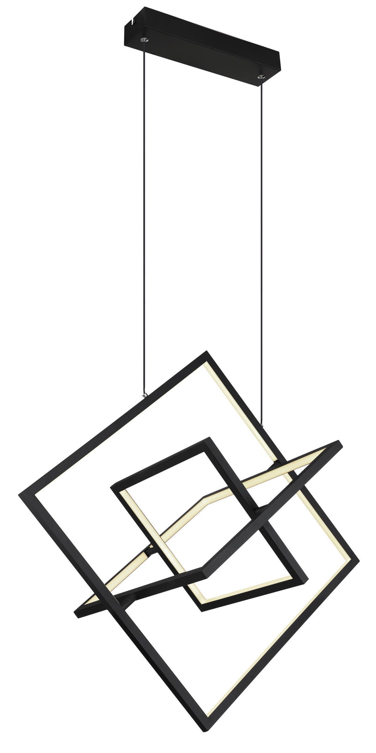 GLOBO Pendelleuchte 67194-55H Wolfhard Opal schwarz Silikon Metall B/H/L: ca. 50x150x70,7 cm null 3 Brennstellen Wolfhard - schwarz/Opal (70,70/50,00/150,00cm) - GLOBO