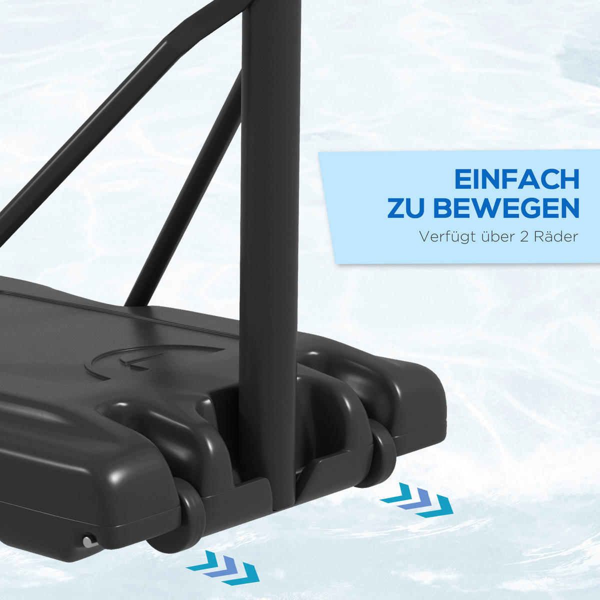 SPORTNOW Basketballkorb schwarz B/H/L: ca. 60x90x370 cm Basketballständer - schwarz (370,00/60,00/90,00cm) - SPORTNOW