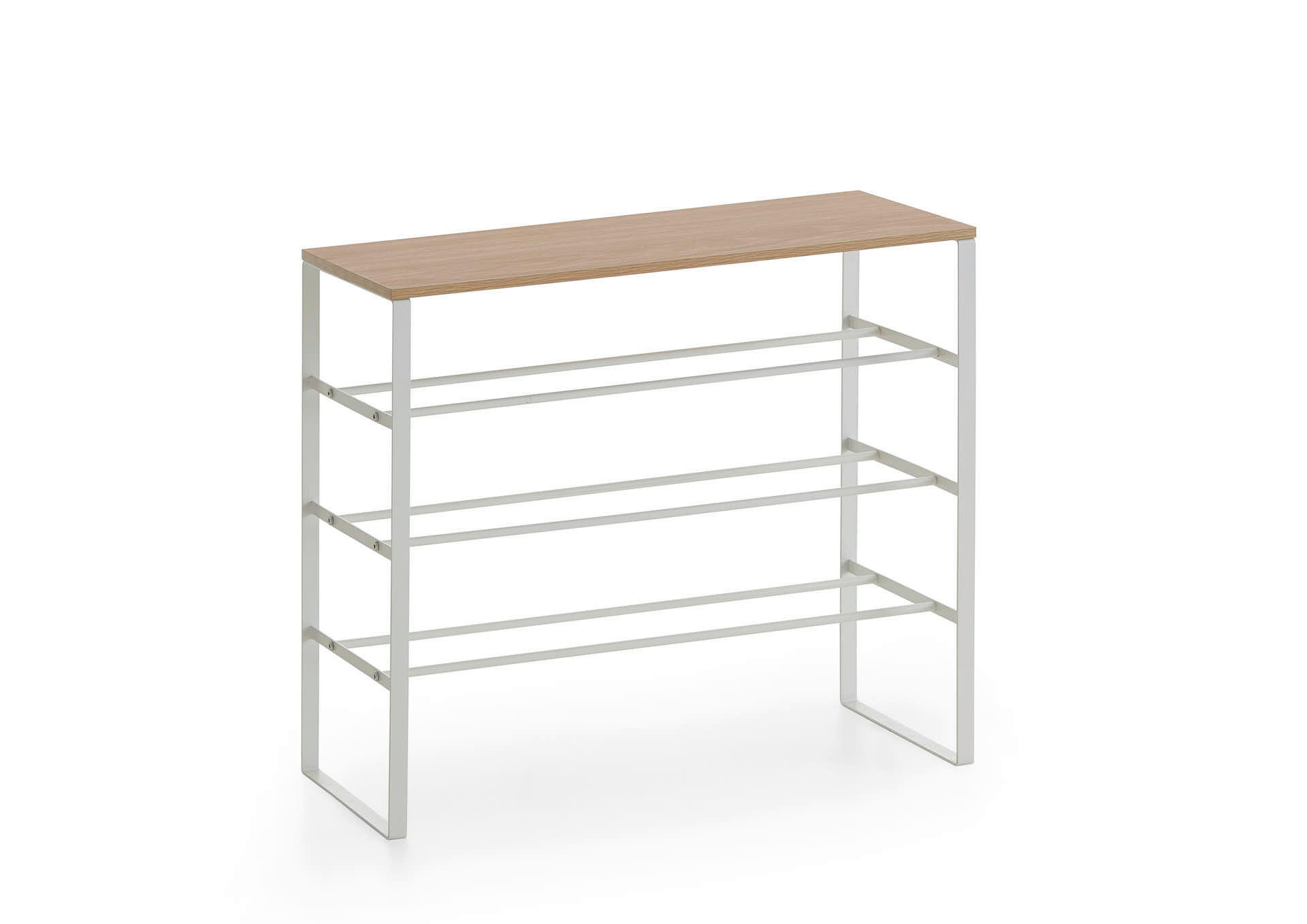 Schuhregal weiß Eiche Artisan Nachbildung B/H/T: ca. 66x61x25 cm KLEINMÖBEL Schuhregal - Eiche/weiß (66,00/61,00/25,00cm) - xonox.home