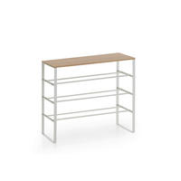 Schuhregal weiß Eiche Artisan Nachbildung B/H/T: ca. 66x61x25 cm KLEINMÖBEL Schuhregal - Eiche/weiß (66,00/61,00/25,00cm) - xonox.home