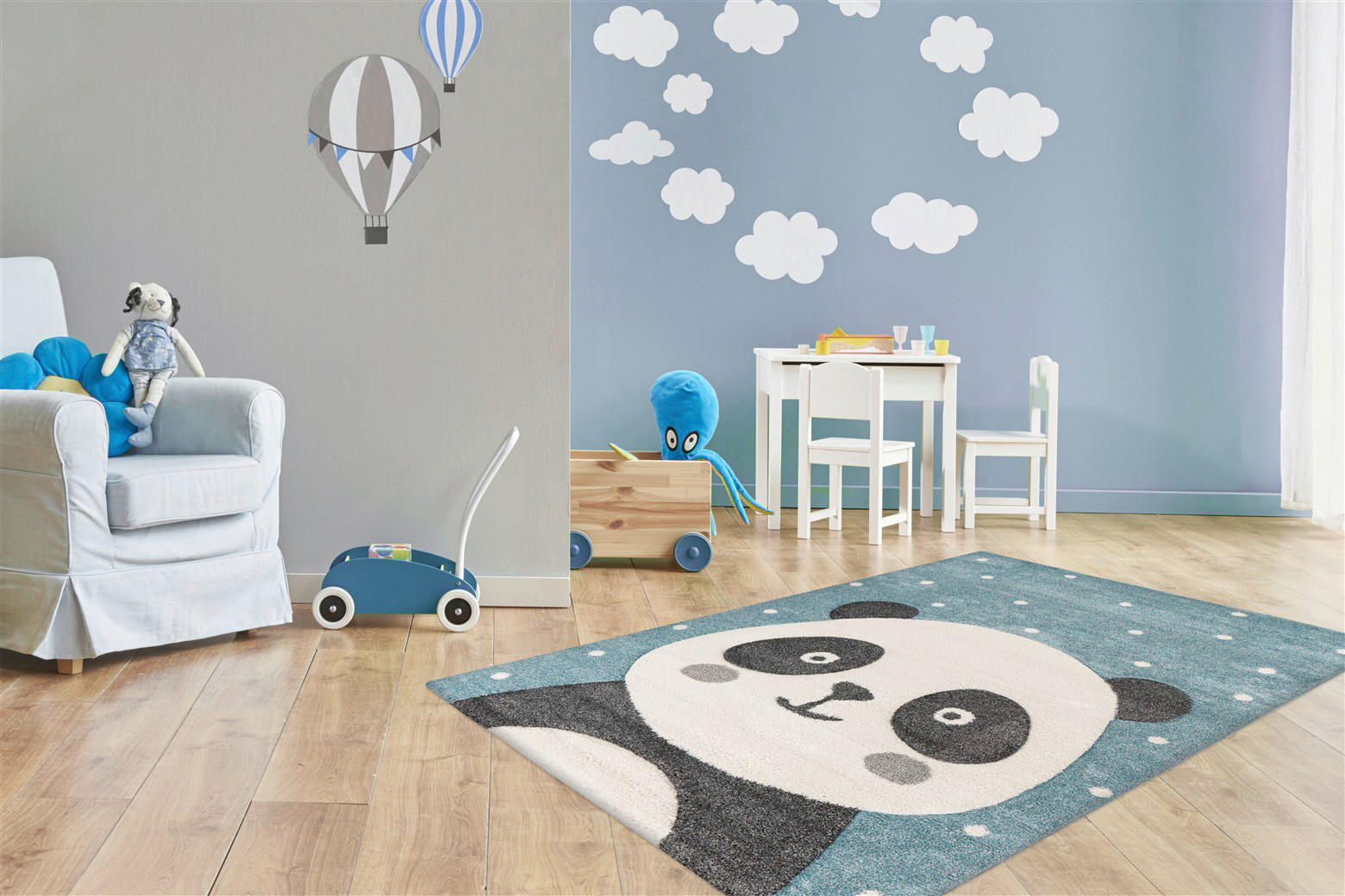 Kayoom Kurzflorteppich Australia - Madura blau B/H/L: ca. 80x1,6x150 cm Australia - Madura - blau (150,00/80,00/1,60cm) - Kayoom