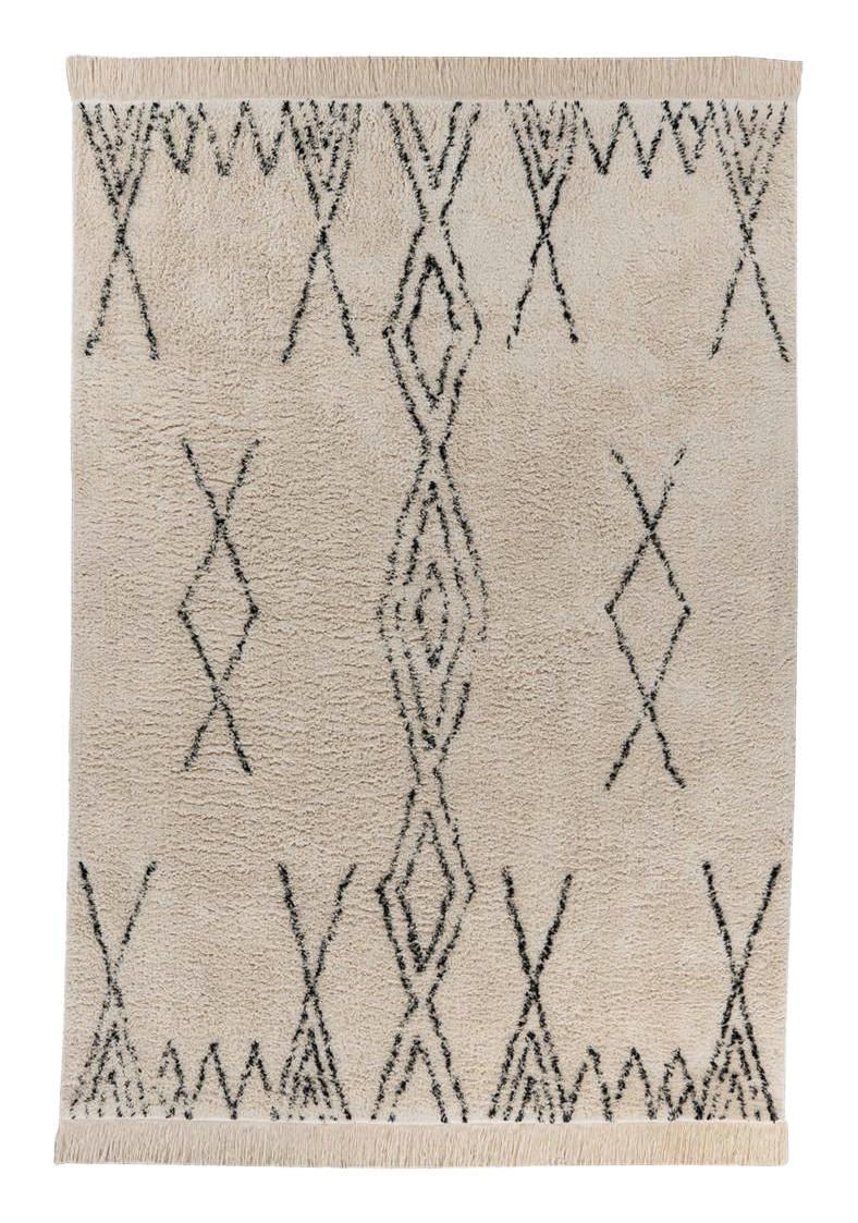 Kayoom Kurzflorteppich Alena schwarz B/H/L: ca. 160x2x230 cm Alena - creme/schwarz (230,00/160,00/2,00cm) - Kayoom