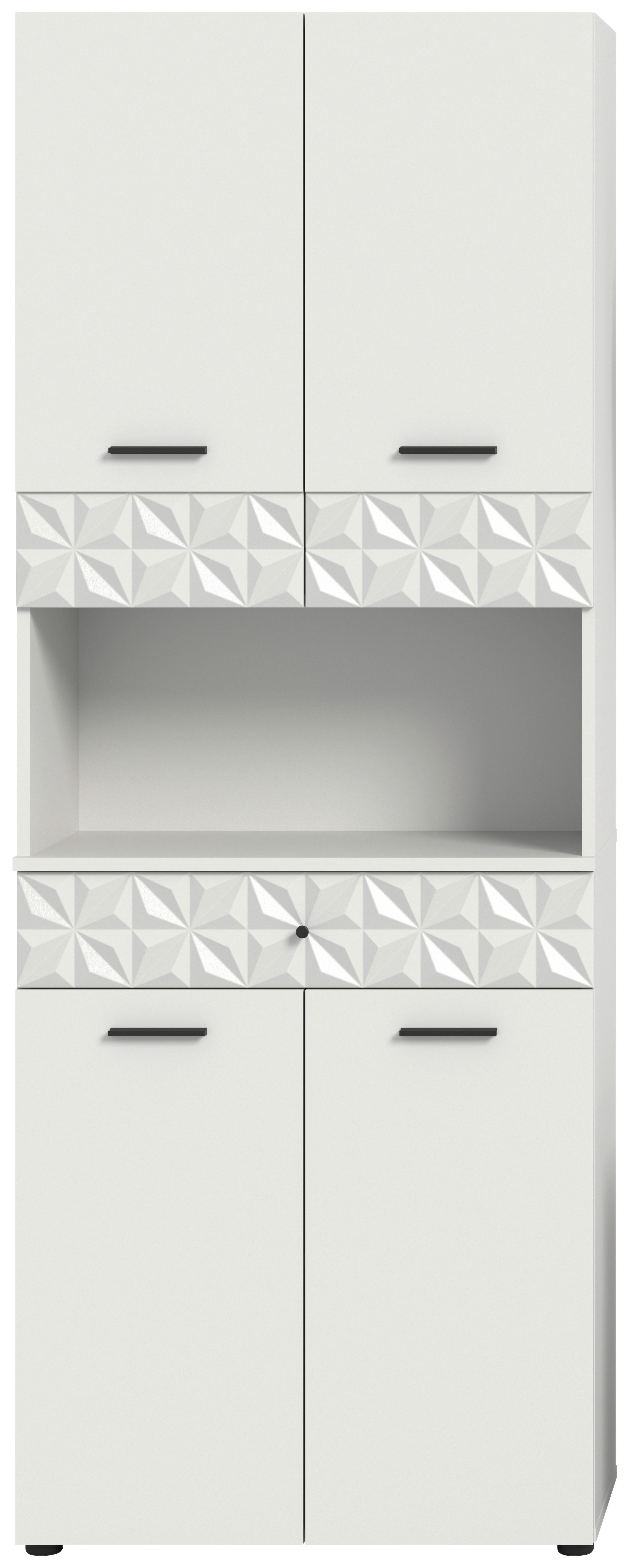 Hochschrank Prisma weiß B/H/T: ca. 70x187x34 cm Prisma - weiß (70,00/187,00/34,00cm) - xonox.home