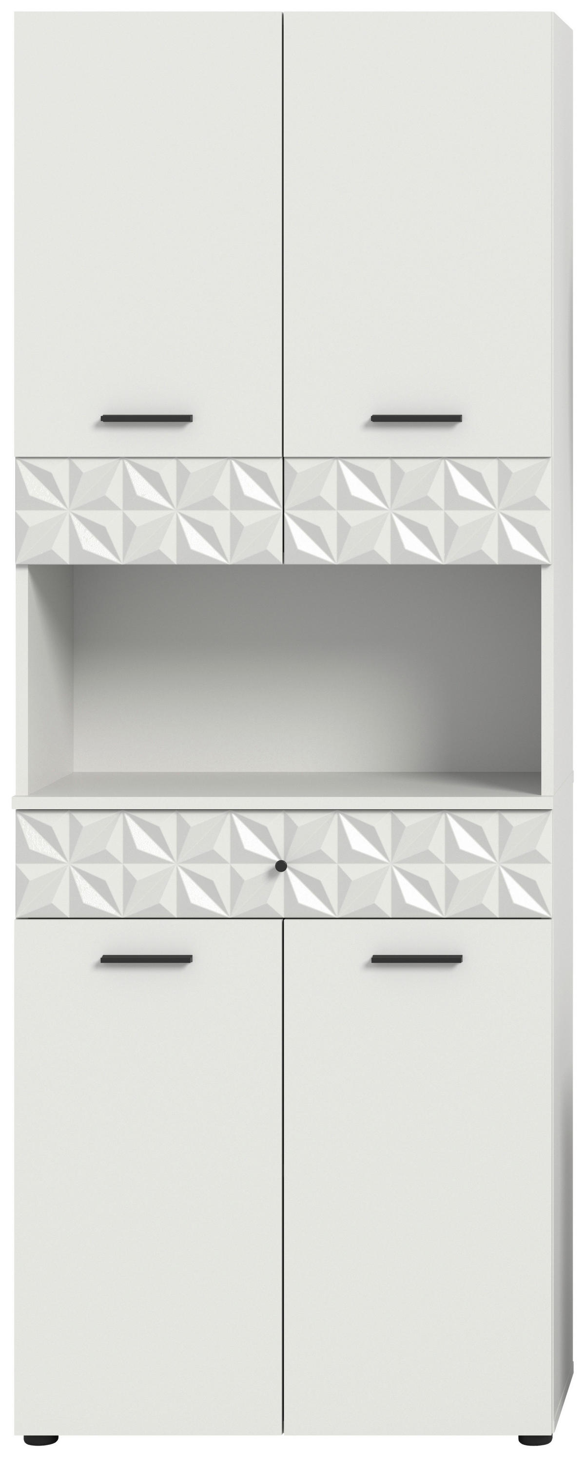 Hochschrank Prisma weiß B/H/T: ca. 70x187x34 cm Prisma - weiß (70,00/187,00/34,00cm) - xonox.home