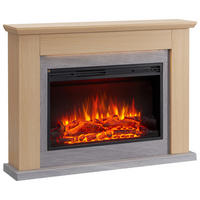 Balderia Elektrischer Kamin Typhon hellbraun MDF Metall B/H/T: ca. 121x88,3x25 cm ca. 2000 W Elekt.-Kamin TyphonEF376A-MT376B-NO - hellbraun (121,00/88,30/25,00cm) - Balderia