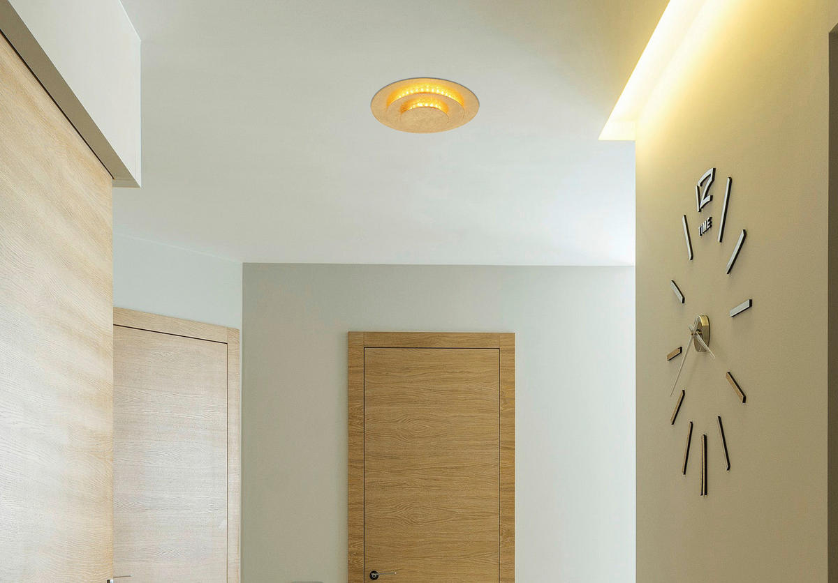 GLOBO LED-Deckenleuchte Heda 48465-18 gold Metall H/D: ca. 5x18 cm Heda - gold (18,00/5,00cm) - GLOBO