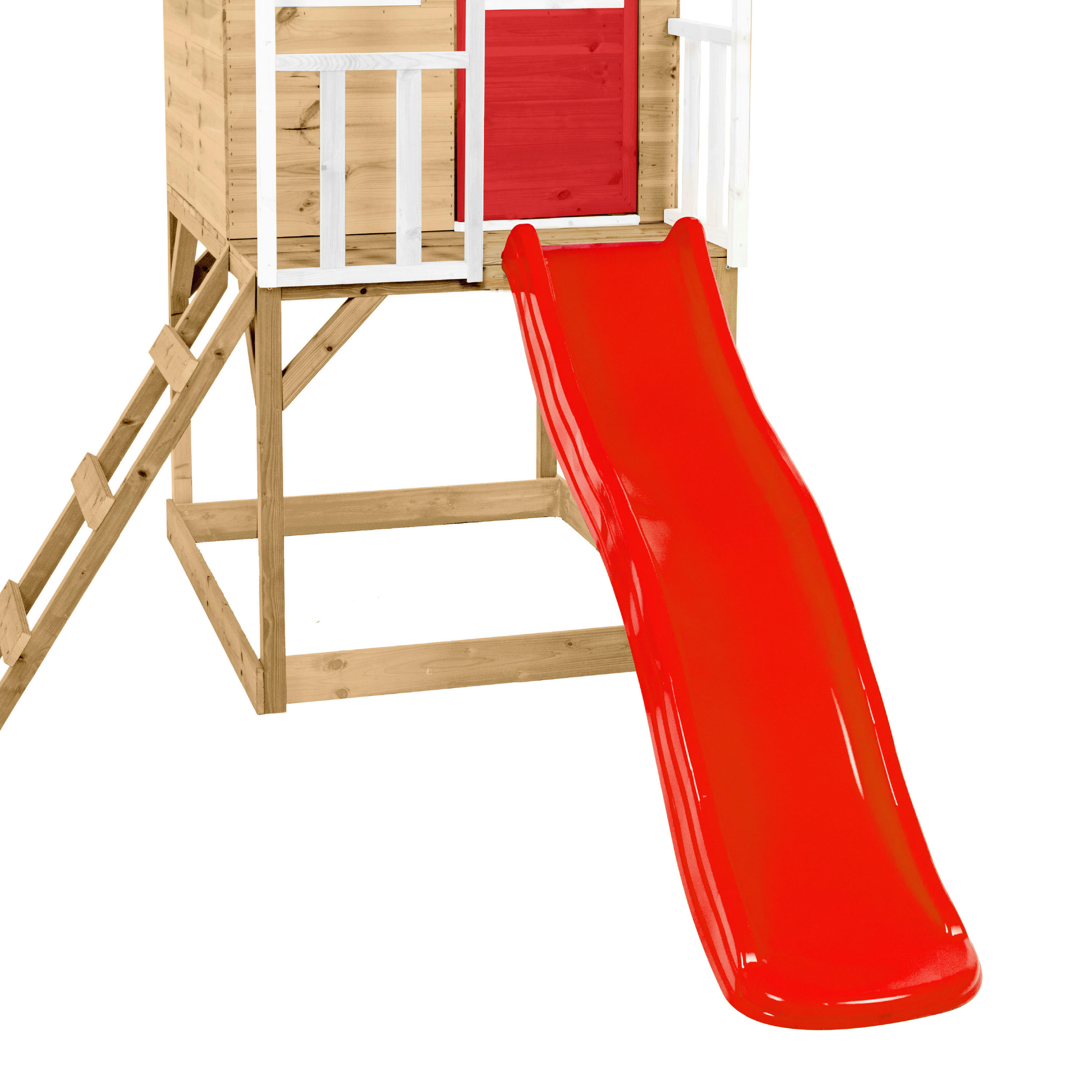 Zwerkules Spielhaus Lolla grau B/H/L: ca. 370x224x352 cm Lolla - weiß/natur (352,00/370,00/224,00cm) - Zwerkules