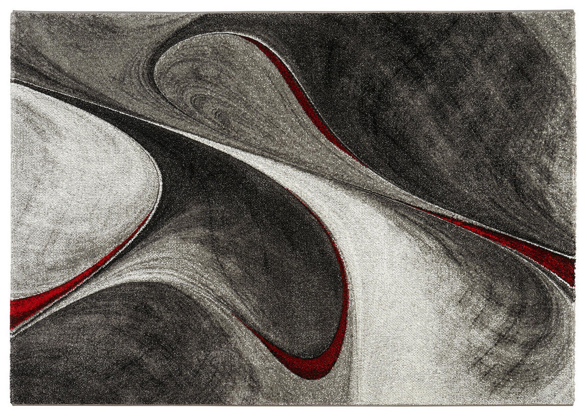 Webteppich Casino grau B/L: ca. 200x290 cm Casino - rot/grau (200,00/290,00cm)