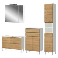 Badezimmer-Set 7962-559 weiß Eiche Grand-Son Nachbildung B/H/T: ca. 204x190x34 cm 7962-559 - Eiche/weiß (204,00/190,00/34,00cm) - Germania