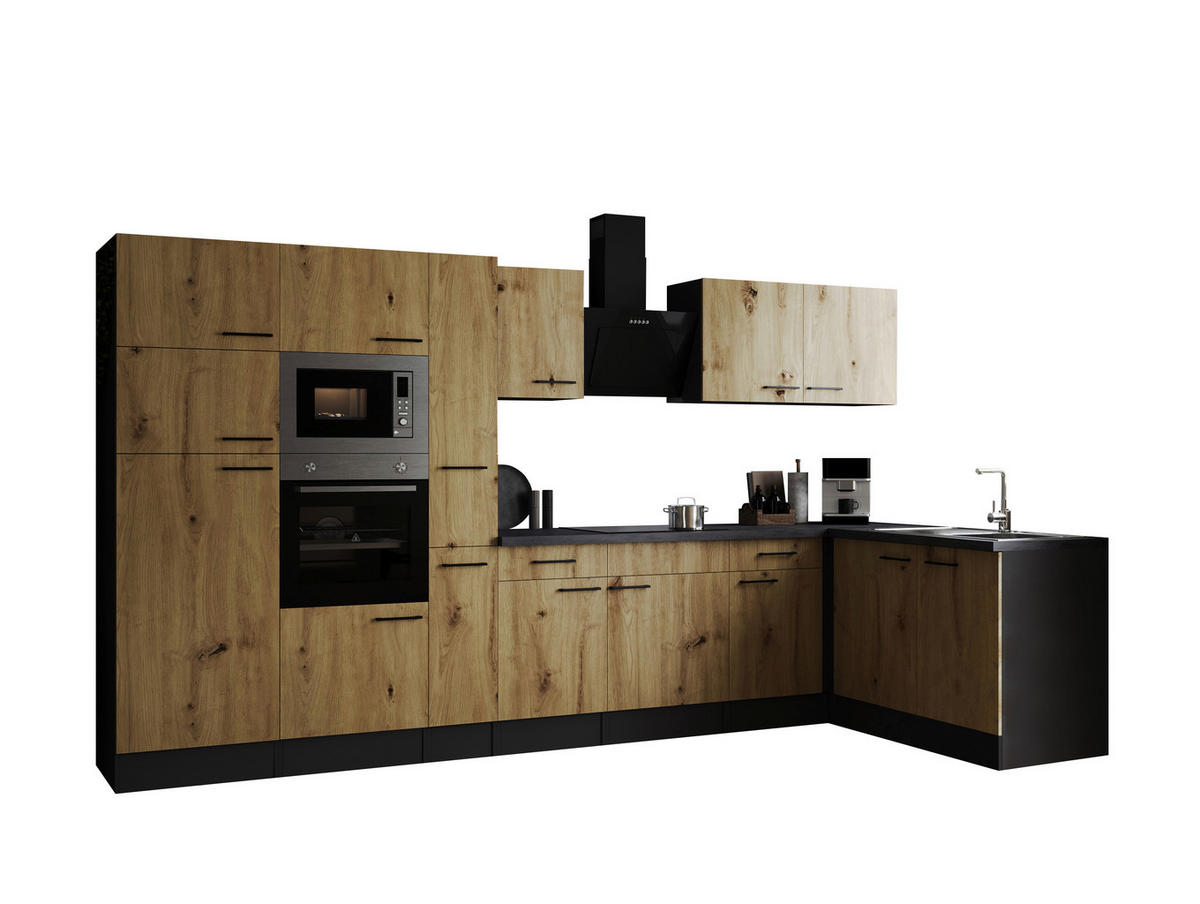 Winkelküche Oliver B/H/T: ca. 370x205x172 cm Oliver - granit/grau (370,00/205,00/172,00cm) - Respekta