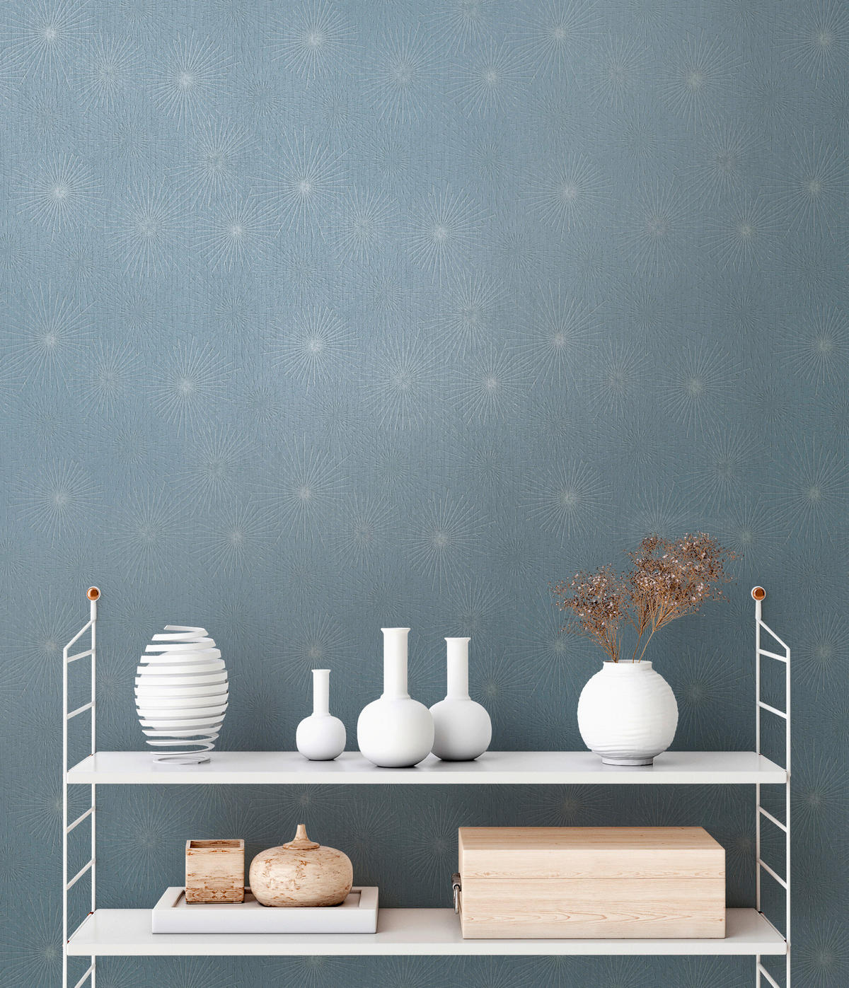 A.S.Création Vliestapete grau blau silber B/H/D: ca. 53x1005x8,4 cm Vliestapete - blau/silber (8,40/1005,00cm) - A.S.Creation