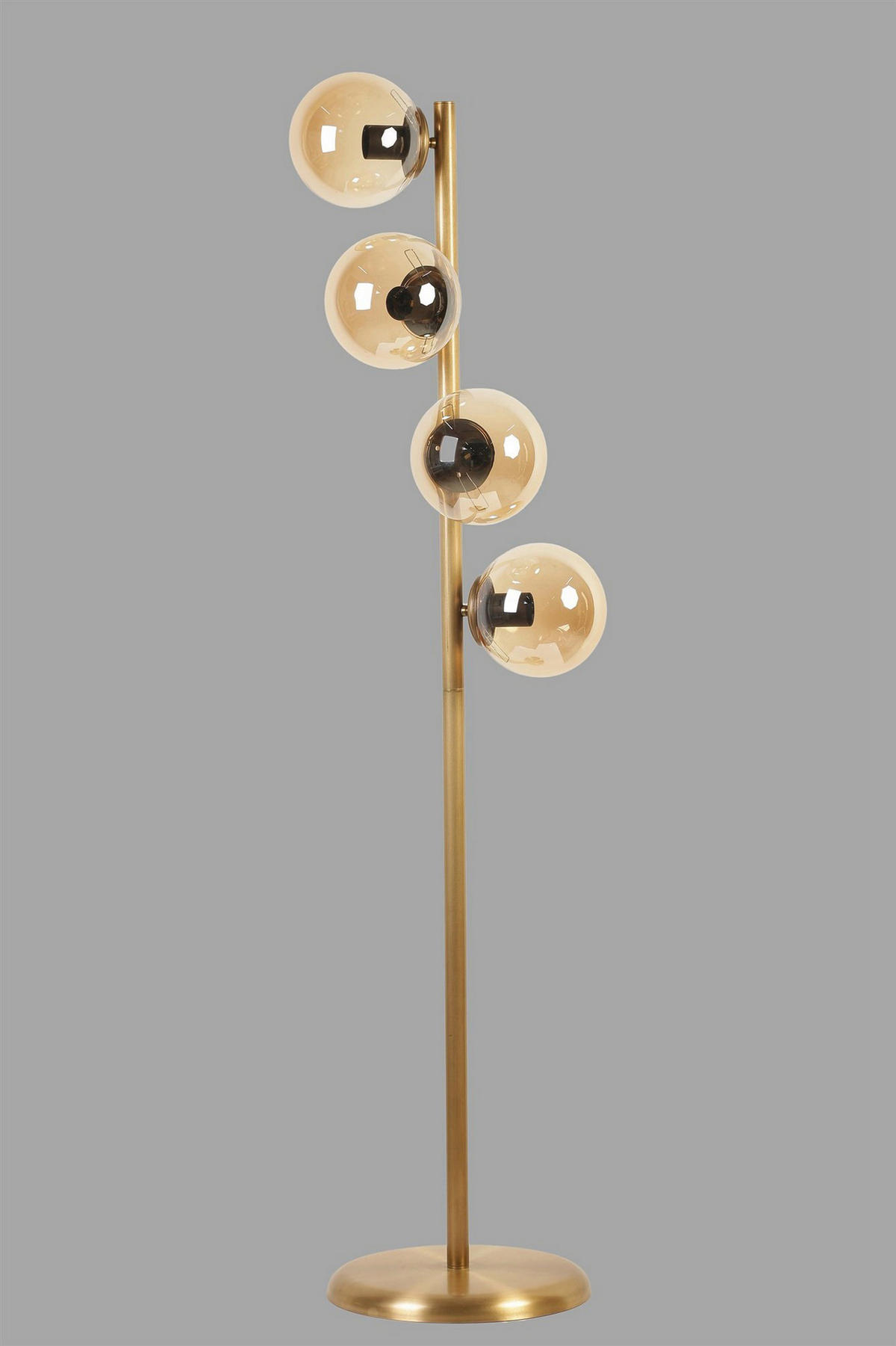 Opviq Stehleuchte gold Metall Glas B/H/L: ca. 30x137x30 cm E27 4 Brennstellen Stehleuchte_8728-2 - gold (30,00/30,00/137,00cm) - Opviq