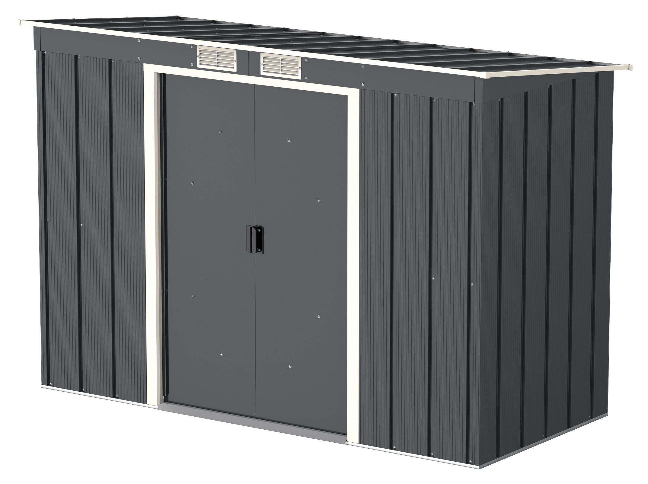 VCM Gartenhaus Pent Roof Eco 8x4 anthrazit B/H/T: ca. 263x181x123 cm Pent Roof Eco 8x4 - anthrazit (263,00/181,00/123,00cm) - VCM