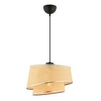 Opviq Pendelleuchte kamel silber Stoff Metall B/H/L: ca. 32x65x32 cm E27 1 Brennstellen Barette Hazeran - silber/kamel (32,00/32,00/65,00cm) - Opviq