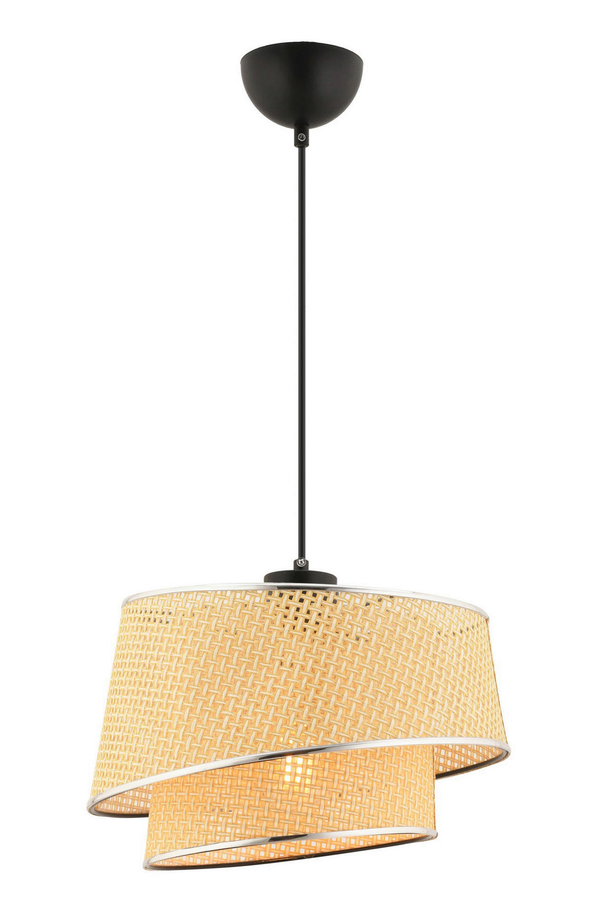 Opviq Pendelleuchte kamel silber Stoff Metall B/H/L: ca. 32x65x32 cm E27 1 Brennstellen Barette Hazeran - silber/kamel (32,00/32,00/65,00cm) - Opviq