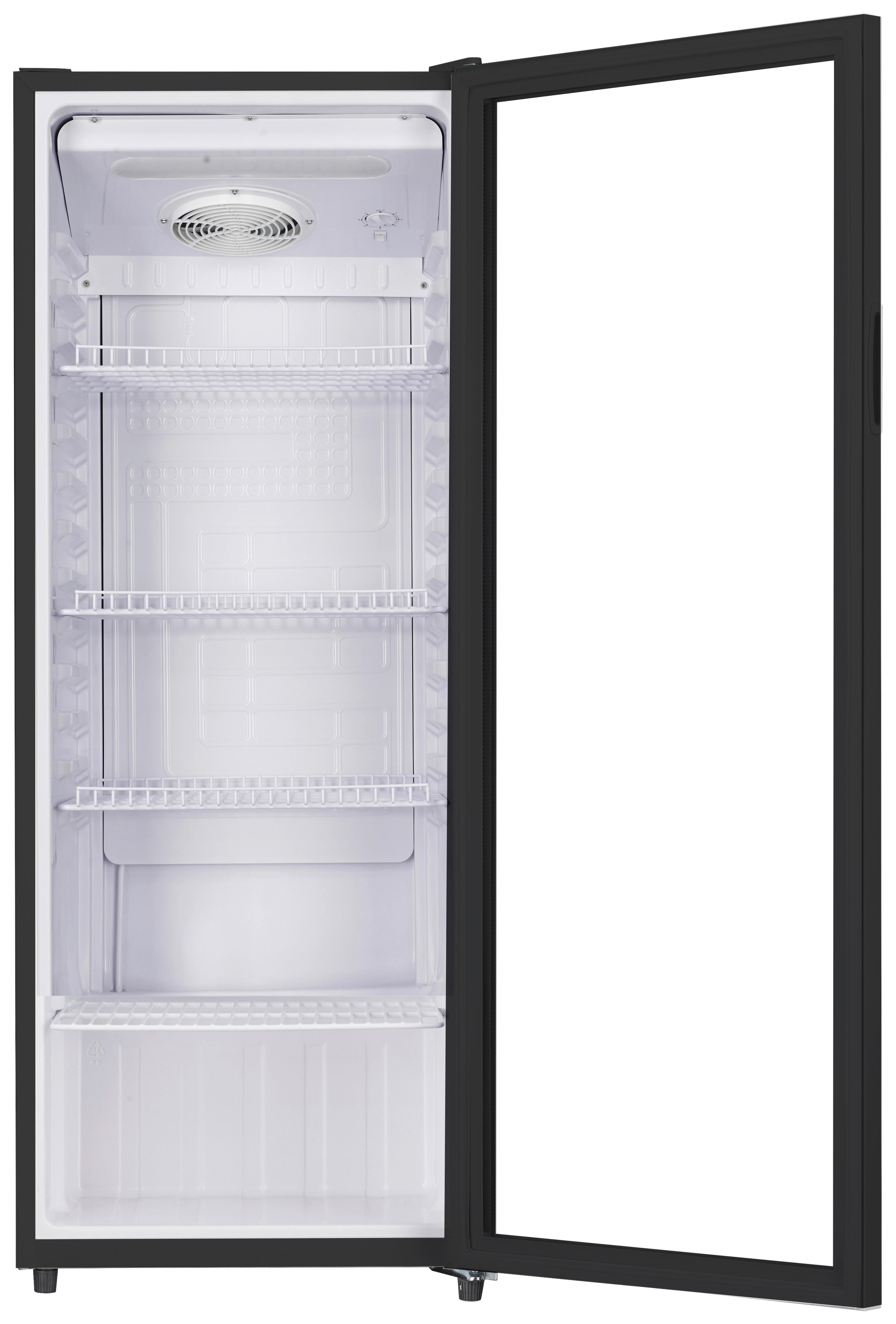 POCOline Glastürkühlschrank GTK144-235 DB schwarz B/H/T: ca. 54x144x55 cm