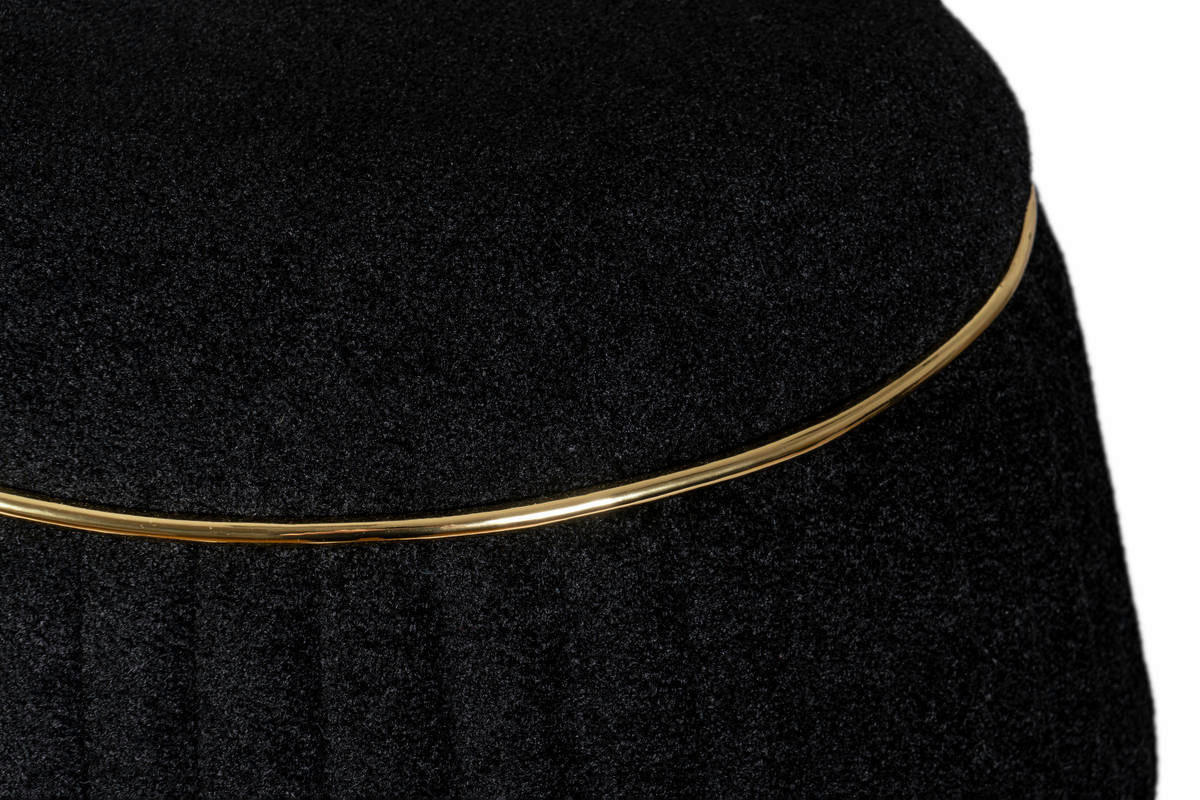 360 Living Hocker Doric 210 schwarz gold H/D: ca. 53x51,5 cm Doric 210 - gold/schwarz (51,50/53,00cm) - 360 Living